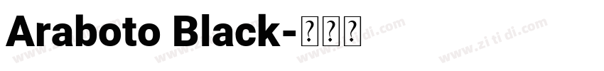 Araboto Black字体转换